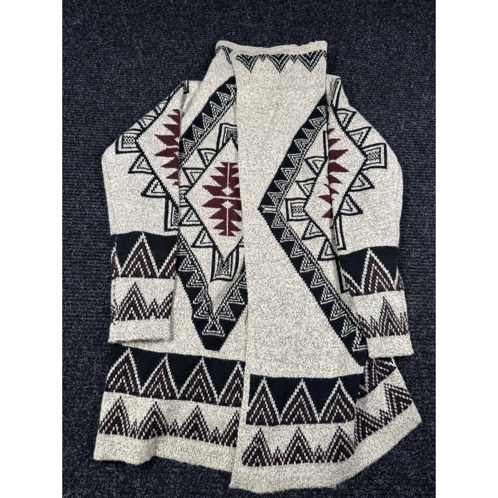 Kamana Cardigan Sweater Womens M Southwestern Aztec Boho Western Long Open Front